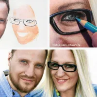 Natascha & Markus - colored pencil drawing WIP collage
© markus-klein-artwork.de