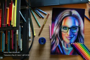 Natascha's Play Of Colours - Colored pencil drawing WIP
© markus-klein-artwork.de