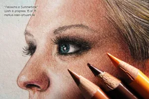 Natascha In Summertime - Colored pencil drawing WIP
© markus-klein-artwork.de