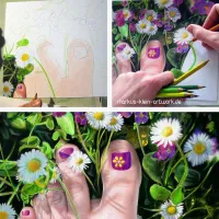 Springtime Feet . Colored pencil drawing WIP collage
© markus-klein-artwork.de